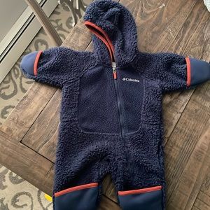 Columbia baby fleece bunting suit